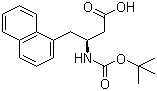 structure of CAS# 219297-09-3, Boc-(S)-3-Amino-4-(1-naphenyl)butanoic acid;(betaS)-beta-[[(tert-Butoxy)carbonyl]amino]-1-naphthalenebutanoic acid