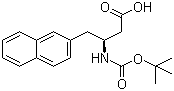 structure of CAS# 219297-11-7, Boc-(S)-3-Amino-4-(2-naphthyl)butyric acid;(betaS)-beta-[[(tert-Butoxy)carbonyl]amino]-2-naphthalenebutanoic acid