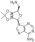 5'-氨基-5'-脱氧-2',3'-O-异丙叉腺苷分子结构 (CAS 21950-36-7)