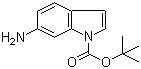 结构式 CAS# 219508-62-0, 1-Boc-6-氨基吲哚; 6-氨基吲哚-1-甲酸叔丁酯