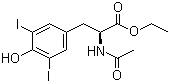 Ethyl N-acetyl-3,5-diiodo-L-tyrosinate molecular structure (CAS 21959-36-4)