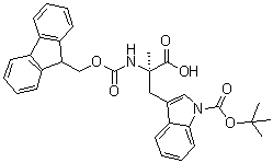 1-[(1,1-Dimethylethoxy)carbonyl]-N-[(9H-fluoren-9-ylmethoxy)carbonyl]-alpha-methyl-D-tryptophan molecular structure (CAS 220155-72-6)