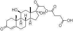 结构式 CAS# 2203-97-6, 氢化可的松琥珀酸酯