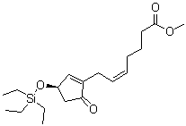 (5Z)-7-[(3R)-5-Oxo-3-[(triethylsilyl)oxy]-1-cyclopenten-1-yl]-5-heptenoic acid methyl ester molecular structure (CAS 220328-59-6)