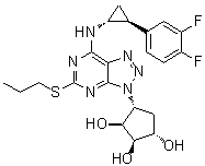 (1S,2R,3S,4R)-4-[7-[[(1R,2S)-2-(3,4-Difluorophenyl)cyclopropyl]amino]-5-(propylthio)-3H-1,2,3-triazolo[4,5-d]pyrimidin-3-yl]-1,2,3-cyclopentanetriol molecular structure (CAS 220347-05-7)