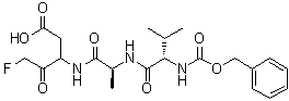 N-[(Phenylmethoxy)carbonyl]-L-valyl-N-[1-(carboxymethyl)-3-fluoro-2-oxopropyl]-L-alaninamide molecular structure (CAS 220644-02-0)