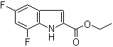 结构式 CAS# 220679-10-7, 5,7-二氟-1H-吲哚-2-羧酸乙酯