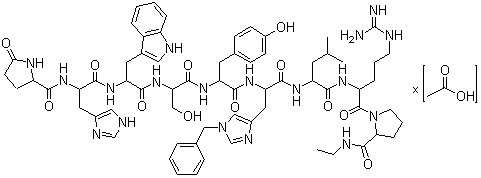 Histrelin acetate molecular structure (CAS 220810-26-4)