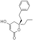 (6R)-5,6-Dihydro-4-hydroxy-6-(2-phenylethyl)-6-propyl-2H-pyran-2-one molecular structure (CAS 221129-55-1)