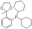 2'-(Dicyclohexylphosphino)acetophenone ethylene ketal molecular structure (CAS 221187-50-4)