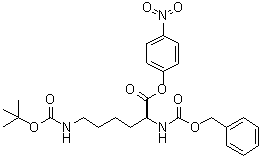 structure of CAS# 2212-69-3, N6-[(1,1-Dimethylethoxy)carbonyl]-N2-[(phenylmethoxy)carbonyl]-L-lysine 4-nitrophenyl ester;Cbz-Lys(Boc)-ONp; NSC 164045