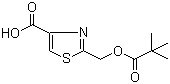 2-(2,2-Dimethylpropionyloxymethyl)thiazole-4-carboxylic acid molecular structure (CAS 221322-07-2)