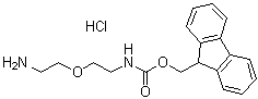 结构式 CAS# 221352-88-1, [2-(2-氨基乙氧基)乙基]氨基甲酸芴甲基酯单盐酸盐