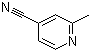 structure of CAS# 2214-53-1, 2-Methyl-4-pyridinecarbonitrile;2-Methyl-isonicotinonitrile; 2-Methyl-4-cyanopyridine; 2-Methylisonicotinonitrile; 4-Cyano-2-methylpyridine; 4-Cyano-2-picoline