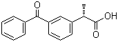 结构式 CAS# 22161-81-5, 右旋酮洛芬; (S)-(+)-2-(3-苯甲酰基苯基)丙酸