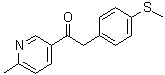1-(6-Methylpyridin-3-yl)-2-[4-(methylthio)phenyl]ethanone molecular structure (CAS 221615-72-1)