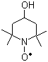 structure of CAS# 2226-96-2, 4-Hydroxy-2,2,6,6-tetramethyl-piperidinooxy;2,2,6,6-Tetramethyl freeagaoxy-4-piperidyl; 4-Hydroxy-TEMPO free radical