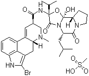 结构式 CAS# 22260-51-1, 甲磺酸溴隐亭; 2-溴-alpha-麦角环肽甲磺酸盐