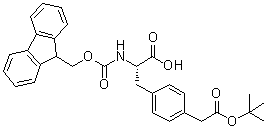 结构式 CAS# 222842-99-1, 4-[2-(叔丁氧基)-2-氧代乙基]-N-[(9H-芴-9-基甲氧基)羰基]-L-苯丙氨酸