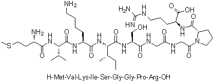 L-Methionyl-L-valyl-L-lysyl-L-isoleucyl-L-serylglycylglycyl-L-prolyl-L-arginine molecular structure (CAS 222961-22-0)