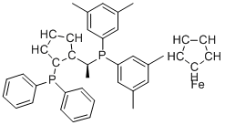 (S)-1-[(RP)-2-(Diphenylphosphino)ferrocenyl]ethyldi(3,5-xylyl)phosphine molecular structure (CAS 223121-07-1)