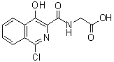 structure of CAS# 223387-75-5, [[(1-Chloro-4-hydroxyisoquinolin-3-yl)carbonyl]amino]acetic acid;FG 2216; FG 2216 (erythropoietic agent); YM 311