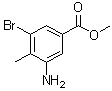 3-Amino-5-bromo-4-methylbenzoic acid methyl ester molecular structure (CAS 223519-11-7)