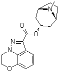 2,3-Dihydropyrazolo[1,5,4-de]-1,4-benzoxazine-6-carboxylic acid (3-endo)-8-methyl-8-azabicyclo[3.2.1]oct-3-yl ester molecular structure (CAS 223570-85-2)