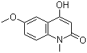 4-Hydroxy-6-methoxy-1-methyl-2(1H)-quinolinone molecular structure (CAS 223668-09-5)