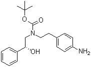 N-[2-(4-Aminophenyl)ethyl]-N-[(2R)-2-hydroxy-2-phenylethyl]carbamic acid tert-butyl ester molecular structure (CAS 223673-36-7)