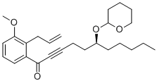 (6S)-1-[3-methoxy-2-(2-propen-1-yl)phenyl]-6-[(tetrahydro-2H-pyran-2-yl)oxy]-2-Undecyn-1-one molecular structure (CAS 223734-57-4)