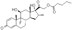 结构式 CAS# 2240-28-0, 倍他米松 21-戊酸酯