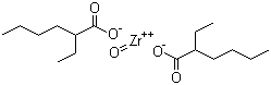 Zirconium 2-ethylhexanoate  molecular structure (CAS 22464-99-9)