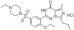 Vardenafil hydrochloride molecular structure (CAS 224785-91-5)