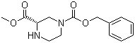 结构式 CAS# 225517-81-7, (3S)-1,3-哌嗪二甲酸 3-甲酯 1-苄酯