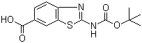 结构式 CAS# 225525-50-8, 2-N-叔丁氧基羰基氨基苯并噻唑-6-羧酸