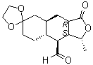 (1'R,3'aR,4'aR,8'aR,9'S,9'aS)-Decahydro-1'-methyl-3'-oxo-spiro[1,3-dioxolane-2,6'(3'H)-naphtho[2,3-c]furan]-9'-carboxaldehyde molecular structure (CAS 226916-29-6)