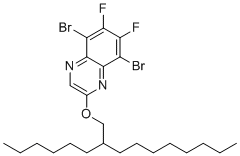 5,8-Dibromo-6,7-difluoro-2-((2-hexyldecyl)oxy)quinoxaline molecular structure (CAS 2269476-12-0)