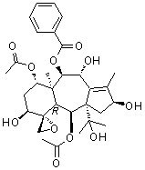 2alpha,7beta-二乙酰氧基-9alpha-苯甲酰氧基-5alpha,10beta,13alpha,15-四羟基-4beta(20)-环氧-11(15→1)甲基降紫杉-11-烯分子结构 (CAS 227011-48-5)