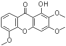 structure of CAS# 22804-49-5, 1-Hydroxy-2,3,5-trimethoxy-9H-xanthen-9-one;Tovopyrifolin C 3,5-di-O-methyl ether