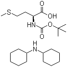 N-叔丁氧羰基-L-蛋氨酸二环己胺盐分子结构 (CAS 22823-50-3)
