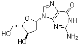 2-氨基-9-(2-脱氧-beta-L-赤式-呋喃戊糖基)-1,9-二氢-6H-嘌呤-6-酮分子结构 (CAS 22837-44-1)