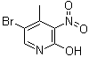 5-溴-2-羟基-4-甲基-3-硝基吡啶分子结构 (CAS 228410-90-0)