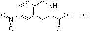 1,2,3,4-四氢-6-硝基-3-异喹啉羧酸单盐酸盐分子结构 (CAS 228728-05-0)