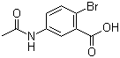 5-乙酰氨基-2-溴苯甲酸分子结构 (CAS 22921-67-1)
