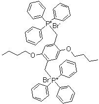 [(2,5-二丁氧基-1,4-亚苯基)二(亚甲基)]二[三苯基鏻]二溴化物分子结构 (CAS 229494-69-3)