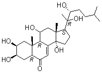 筋骨草甾酮 C分子结构 (CAS 23044-80-6)