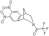 2,3,4,5-四氢-7,8-二硝基-3-(三氟乙酰基)-1,5-甲桥-1H-3-苯并氮杂卓分子结构 (CAS 230615-59-5)