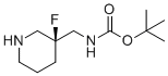 叔-丁基N-[[(3S)-3-氟-3-哌啶基]甲基]氨基甲酸酯分子结构 (CAS 2306249-89-6)