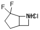 4,4-二氟-6-氮杂双环[3.2.0]庚烷盐酸盐分子结构 (CAS 2306276-05-9)